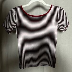 Classic Striped Red and White Women's Tee